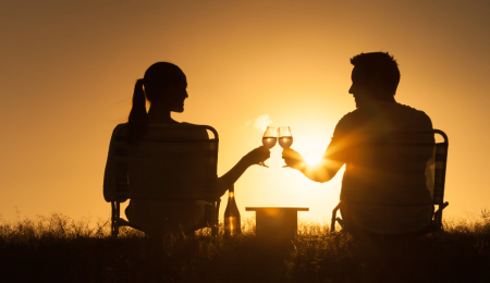 romantic sunset drink