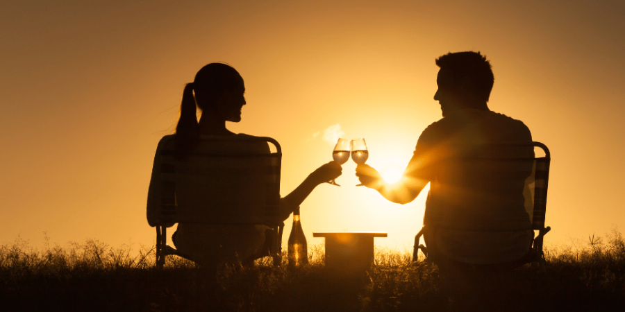 romantic sunset drink