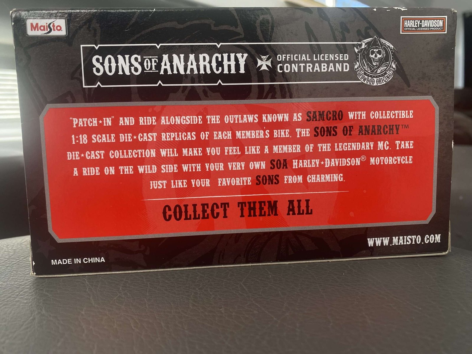 Sons of Anarchy 1:18 Scale DieCast Vehicle from Maisto Filip Chibs Telford