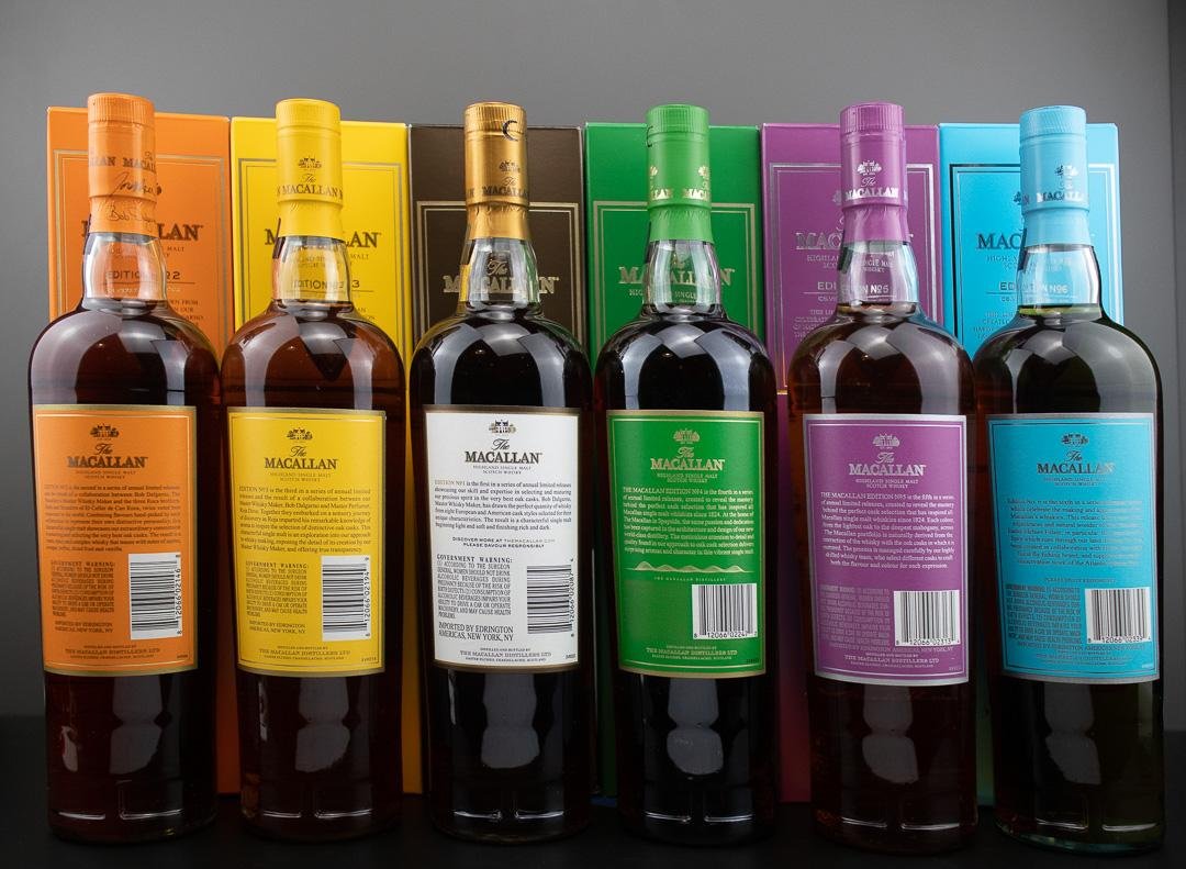 Macallan Edition No 1-6 Set Single Malt Scotch Whisky