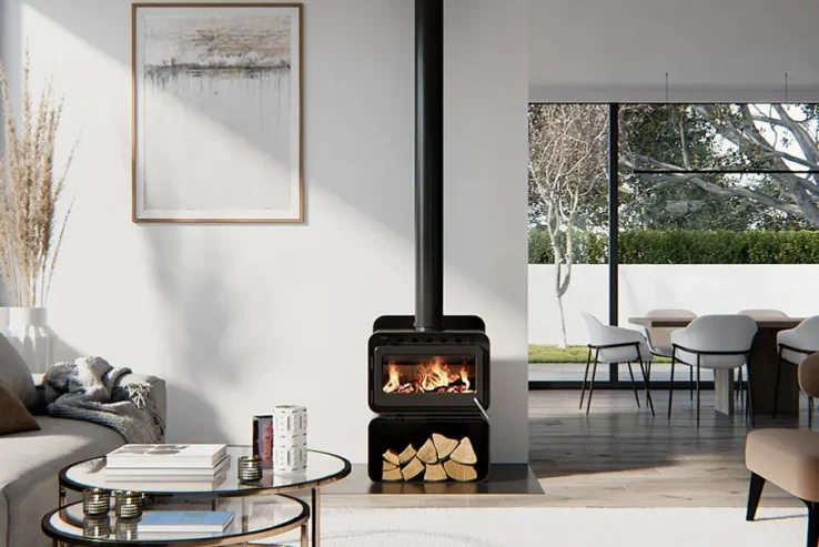 Blaze B100 Freestanding Wood Heater – Stylish Warmth for Small Spaces