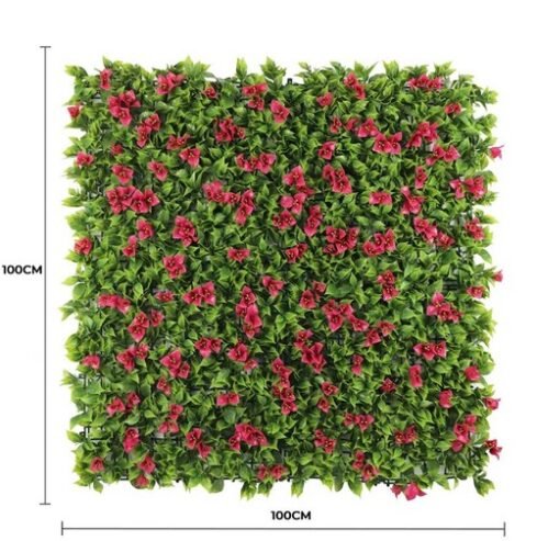 Luxury Flowering Pink Vertical Garden / Green Wall UV Resistant 1m X 1m