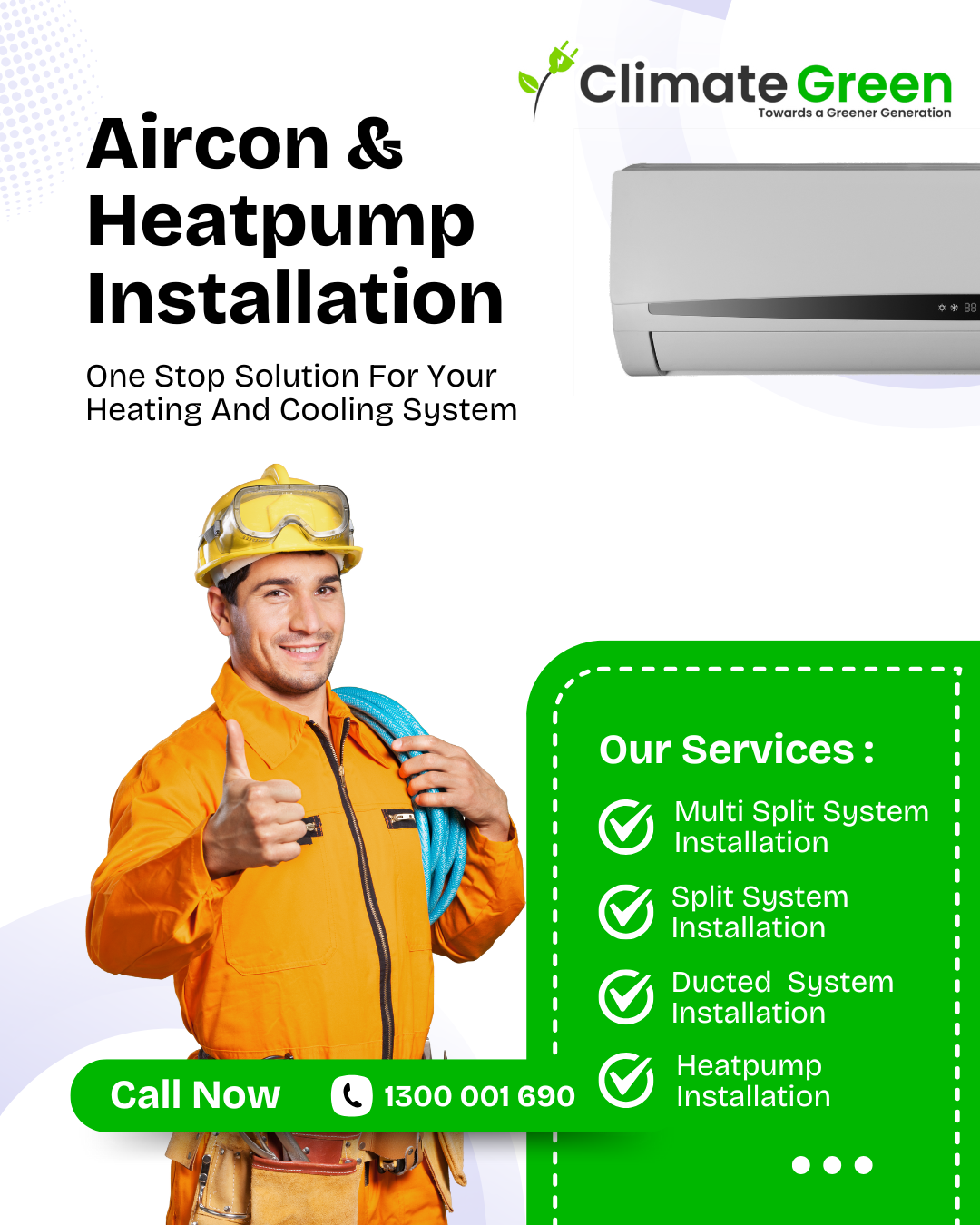 🏡 Aircon & Heat Pump Installation – Climate Green Melbourne