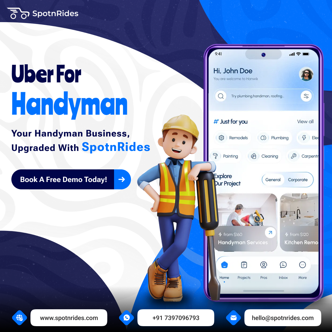 Uber for Handyman App Development – SpotnRides