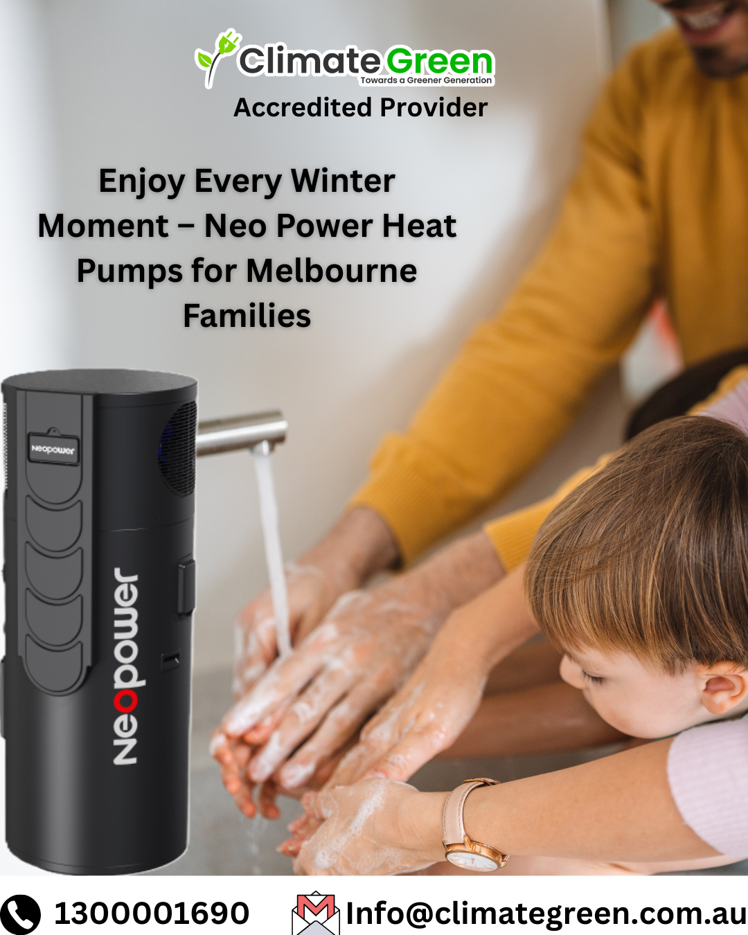 🔥 Neo Power Heat Pumps – Reliable Hot Water for Melbourne Families!