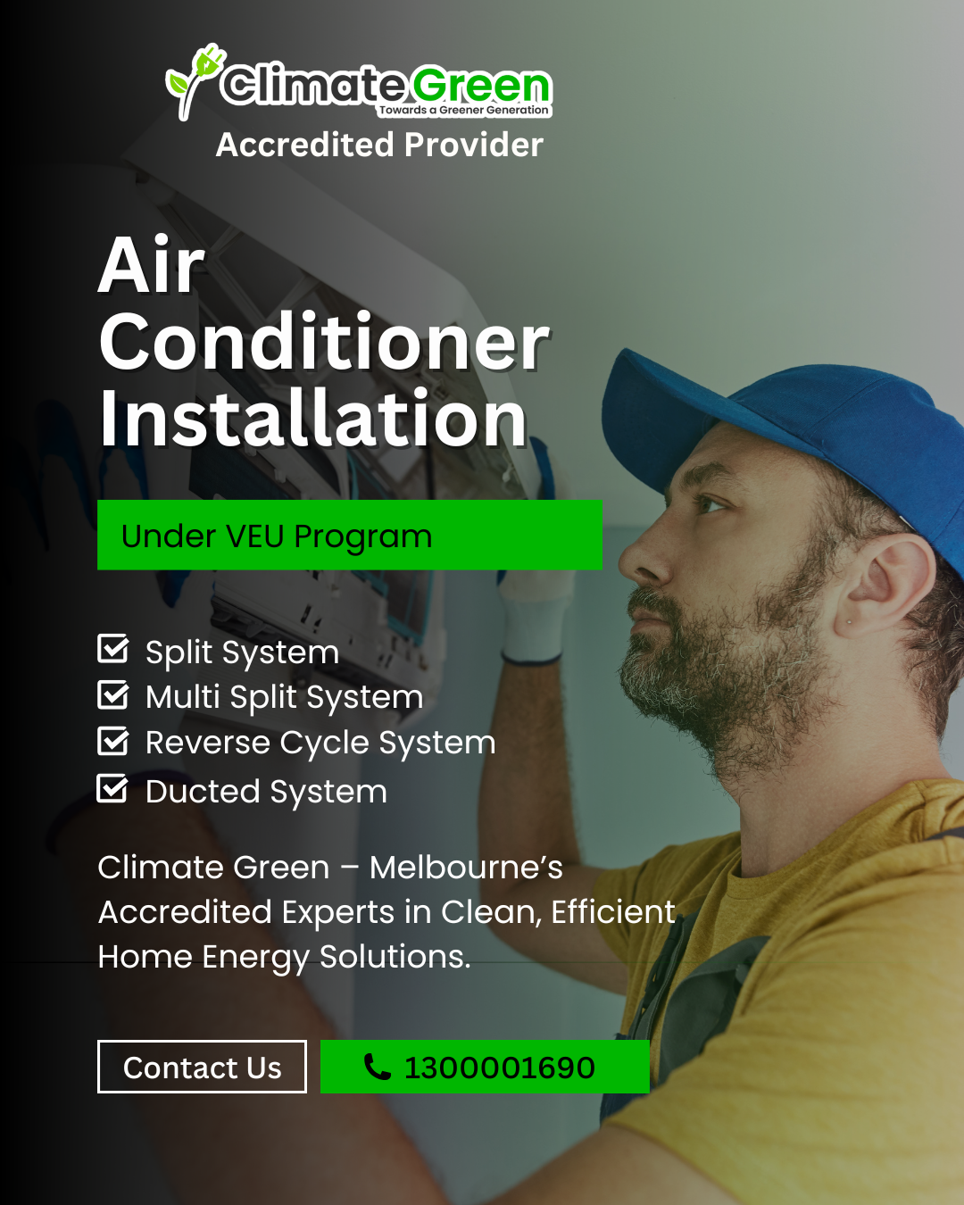 Go Green with Rebated AC Installations – Climate Green Melbourne Description: Upgrade your heating a