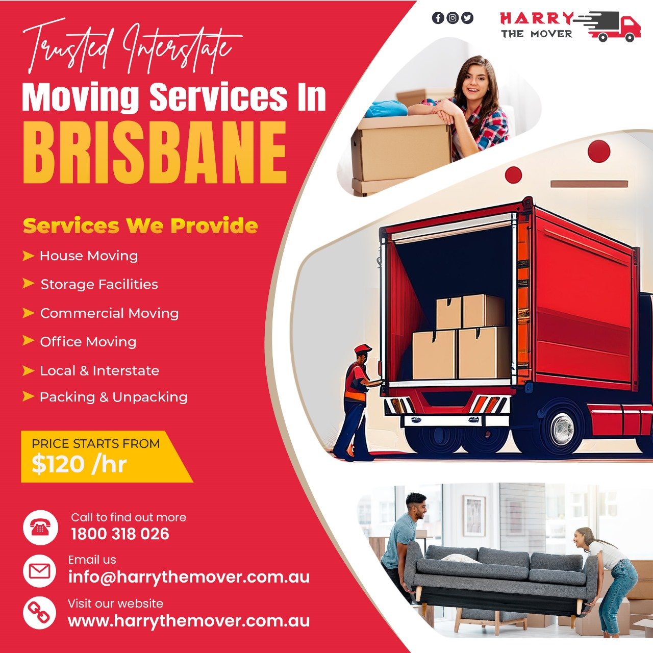 Trusted Melbourne & Brisbane Interstate Moving Experts | Harry The Mover | 4.9★ Rated