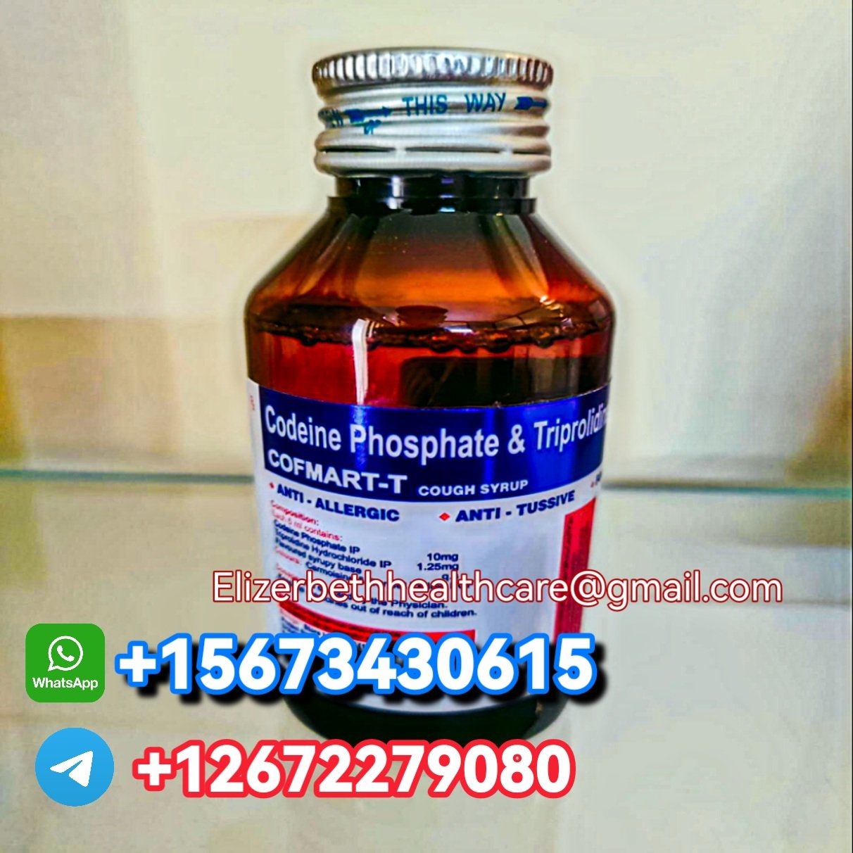 Telegrm+12672279080.Buy Codeine Phosphate 60Mg(Cough Syrup) In Australia
