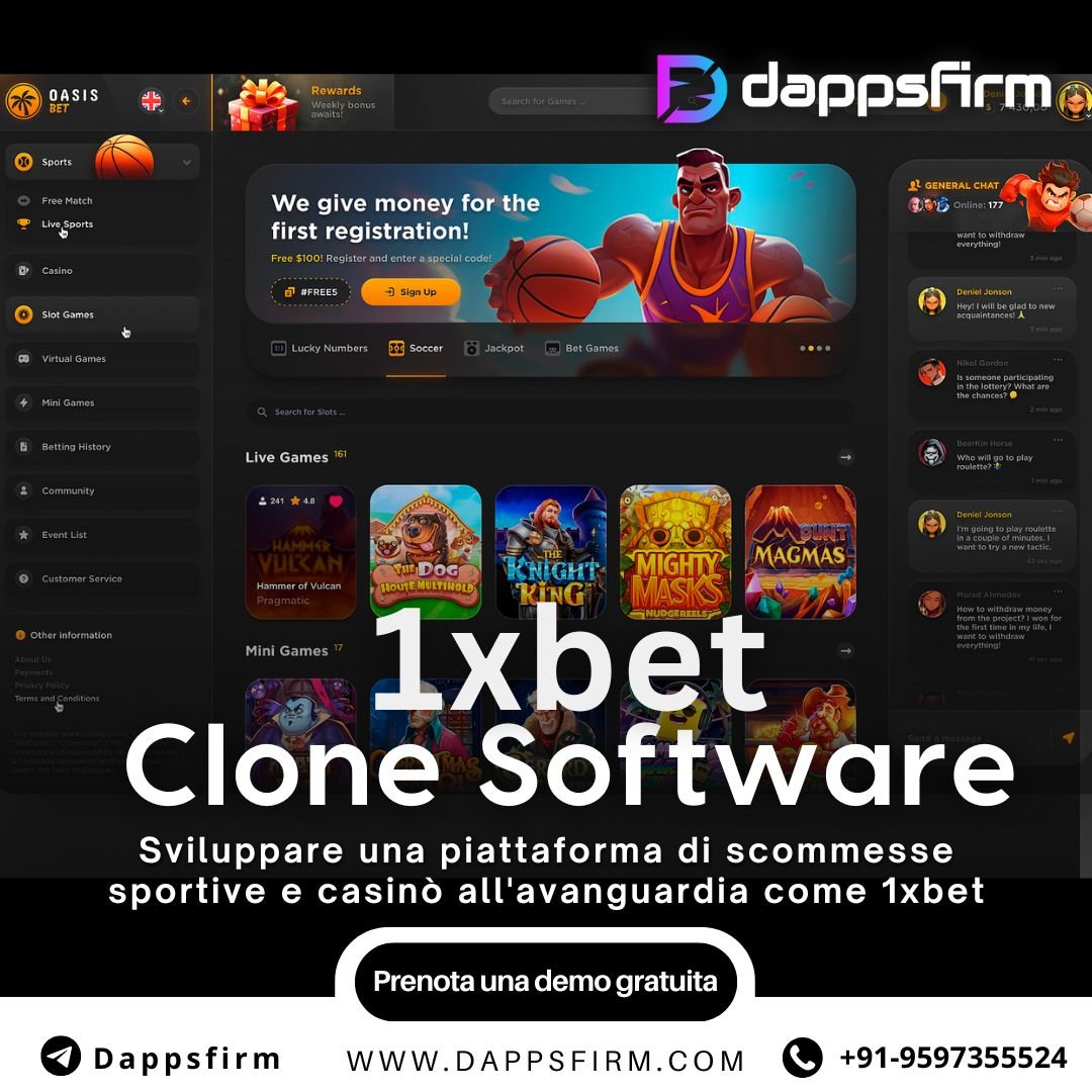 DappsFirm Offers 1XBet Clone Script with Casino & Betting Features at Low Cost
