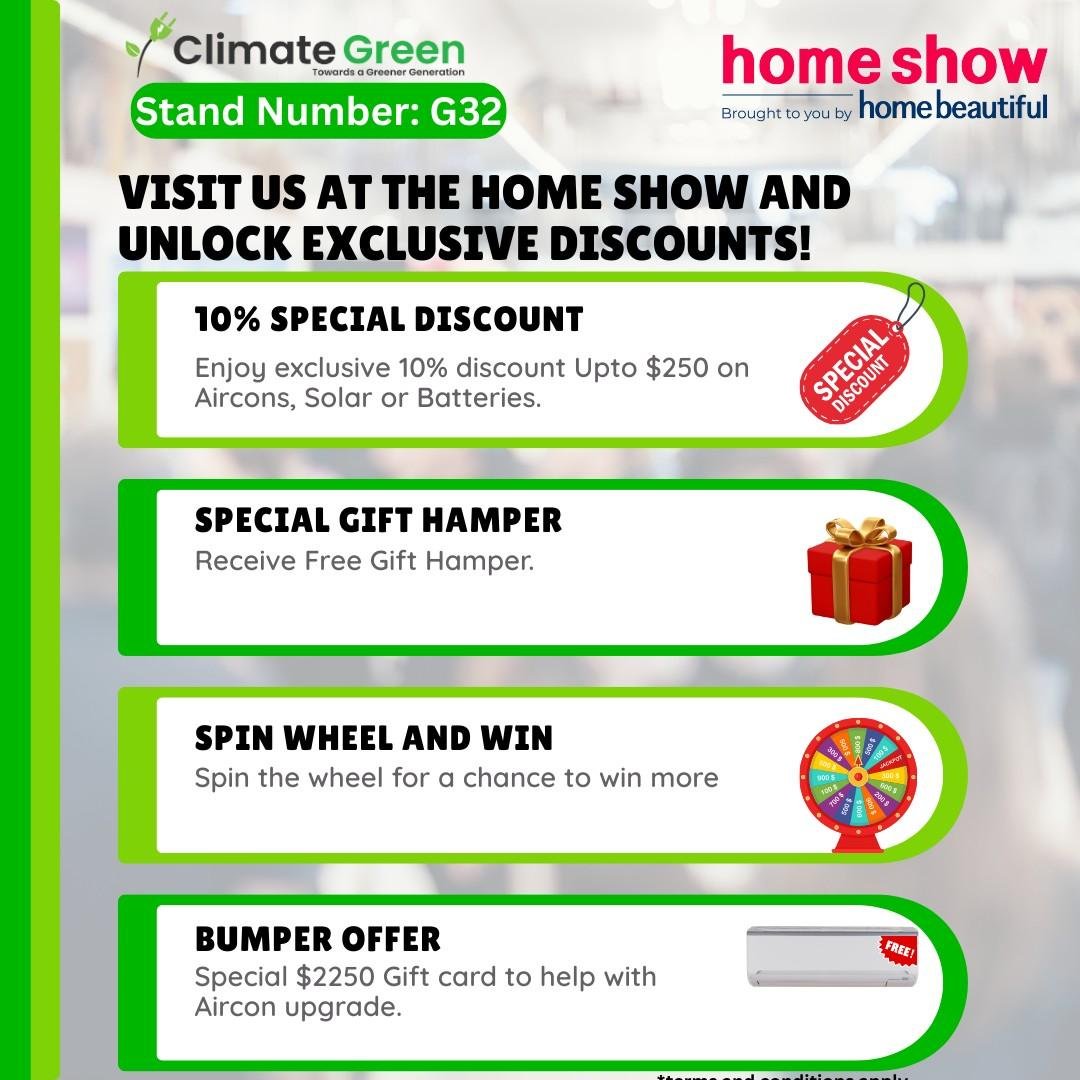 Climate Green is LIVE at the Melbourne Home Show – Stand G32!