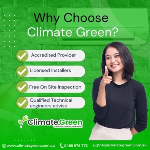 Climate Green Melbourne – Accredited Specialists in Air Conditioning & Heat Pump Installation!