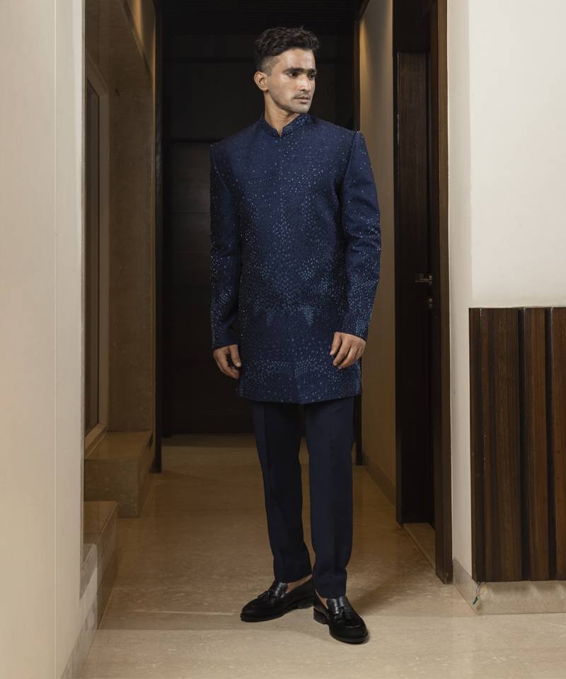 Mens Blue Sherwani to Redefine Ethnic Sophistication