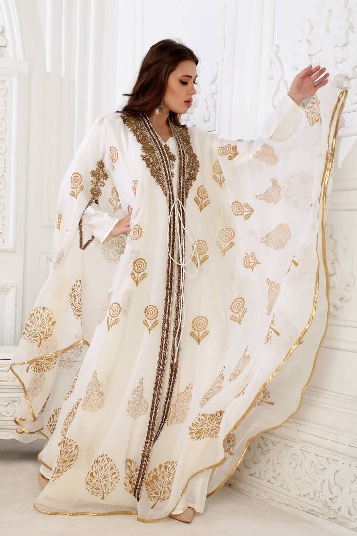 Elegant White Kaftan Dress – Special Discount!