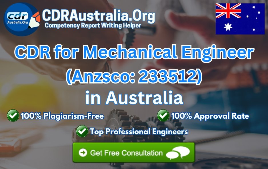 CDR for Mechanical Engineers (Anzsco: 233512) – by CDRAustralia.Org