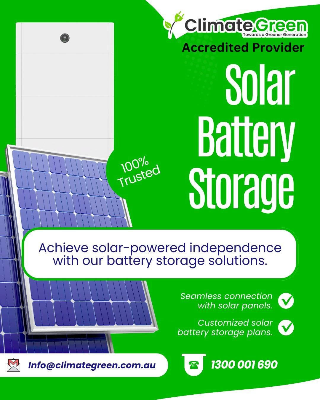 Solar Battery Storage Installation – Climate Green Melbourne