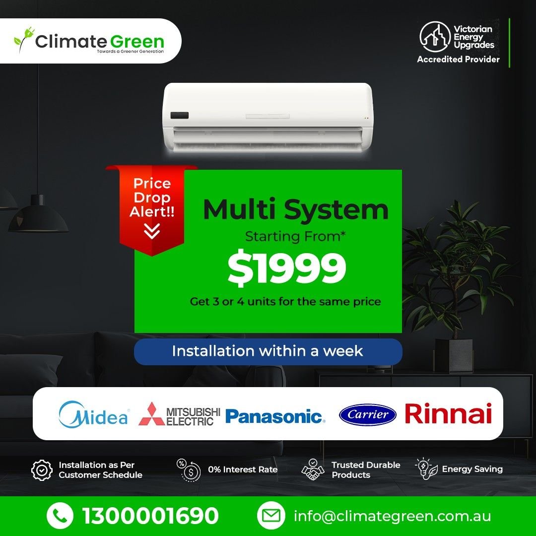 Price Drop Alert – Multi Split System A/C!