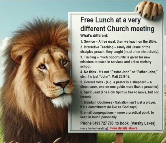 Free lunch at a very different Church meeting
