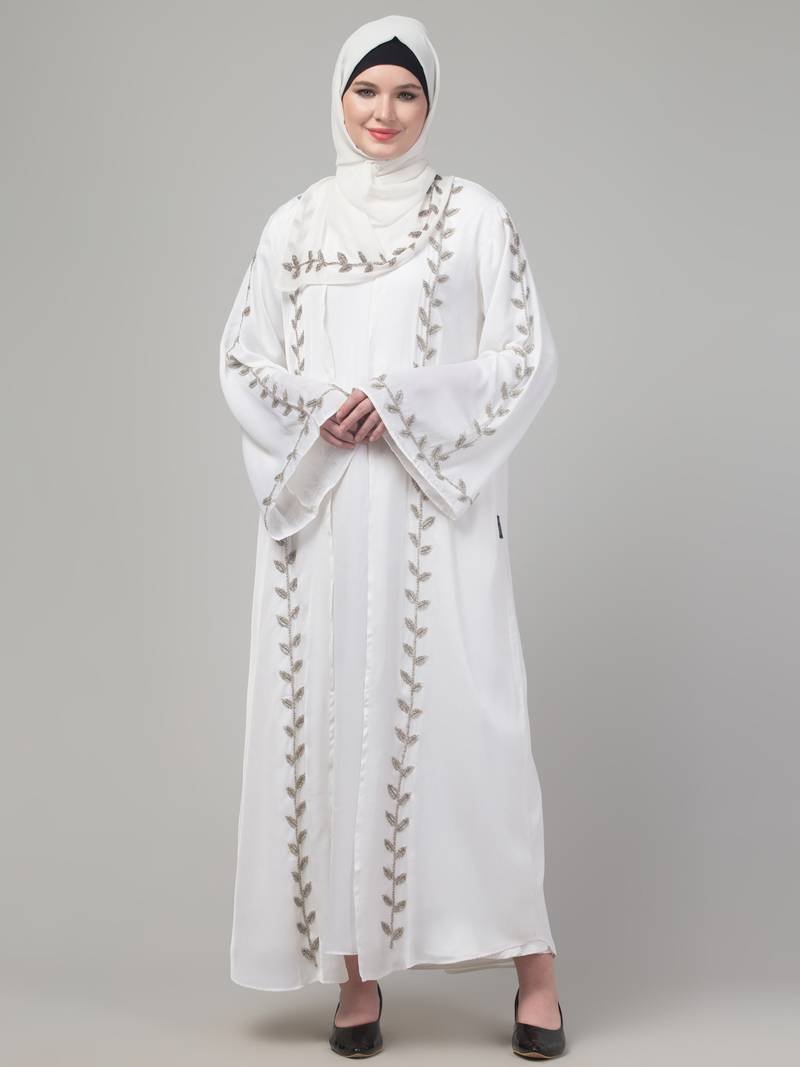 Stylish White Abaya for Women – Special Discount on Mirraw Collection