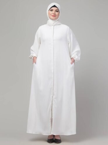 The Stunning Elegant White Abaya – Stylish & Comfortable