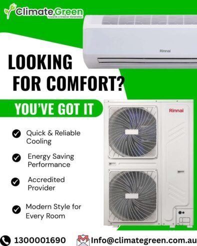 Looking for Comfort? You’ve Got It! ❄️☀️ Upgrade your home with energy-efficient Rinnai air conditi