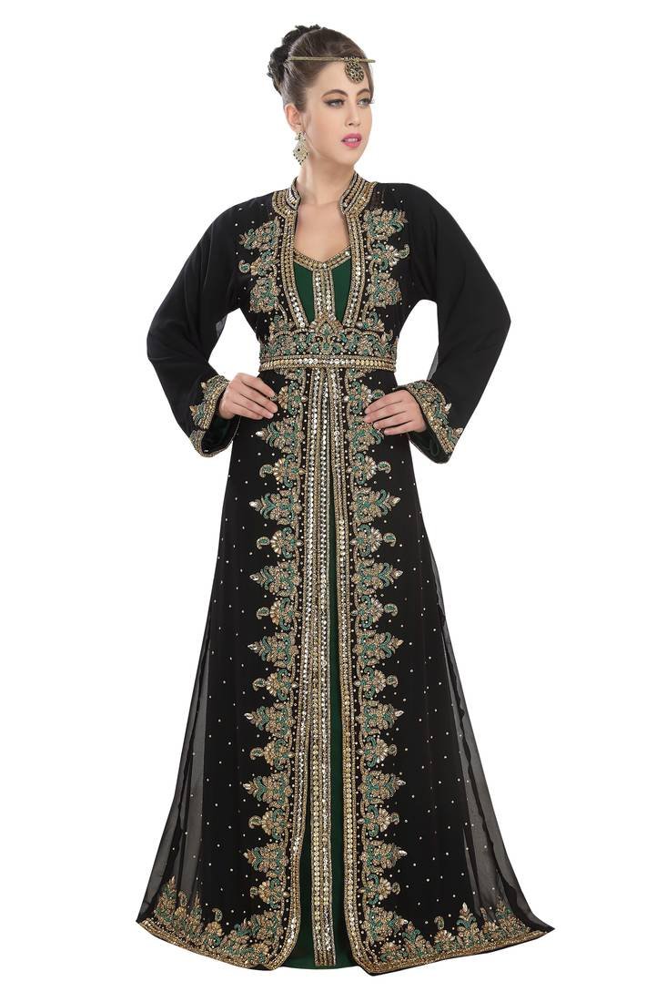 Black Kaftan for Women | Elegant Stylish Kaftan Dress on Mirraw