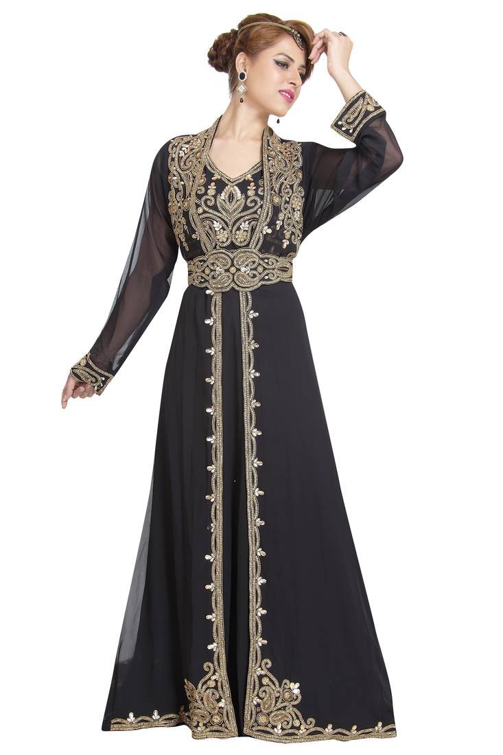 Black Kaftan for Women by Mirraw – Stylish Look with Discount