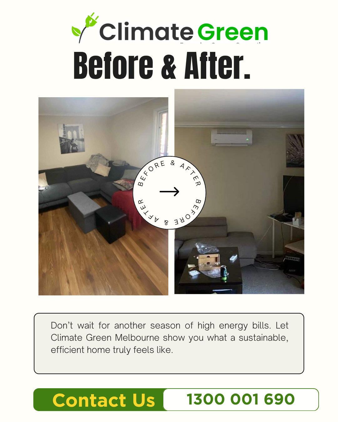 Upgrade Your Comfort — Before & After with Climate Green Melbourne
