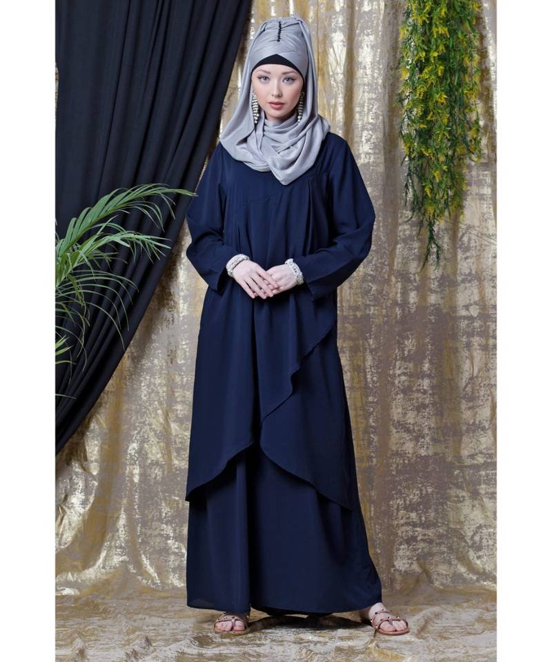 Blue Abaya for Women – Stylish Blue Kaftan Abayas on Sale at Mirraw