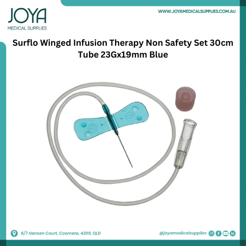 Surflo Winged Infusion Therapy Non Safety Set 30cm Tube 23Gx19mm Blue – Joya Medical Supplies