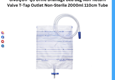 UNOQUIP-Q3-Urine-Drainage-Bed-Bag-Non-Return-Valve-T-Tap-Outlet-Non-Sterile-2000ml-110cm-Tube-Joya-Medical-Supplies