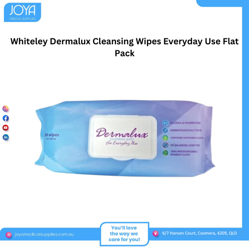 Whiteley Dermalux Cleansing Wipes Everyday Use Flat Pack – Joya Medical Supplies