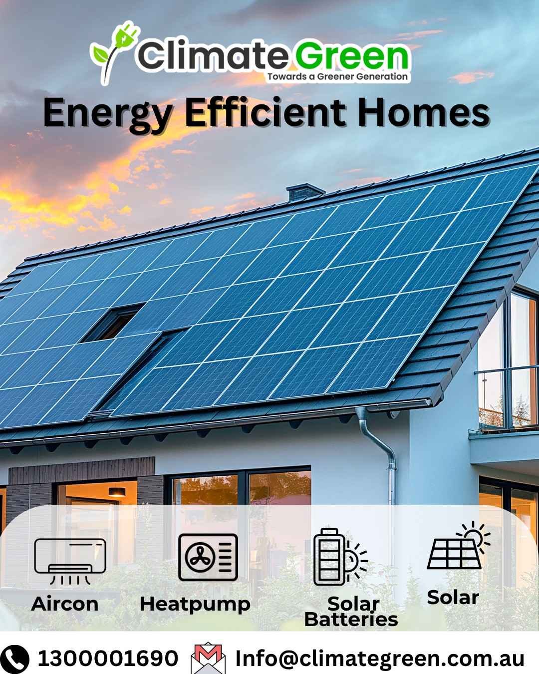 Energy-Efficient Home Upgrades – Aircon, Heat Pump, Solar & Batteries