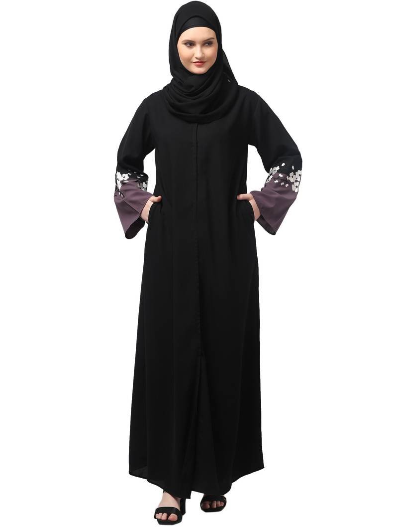 Elegant Black Abaya for Women | Stylish Daily Wear Abaya on Mirraw