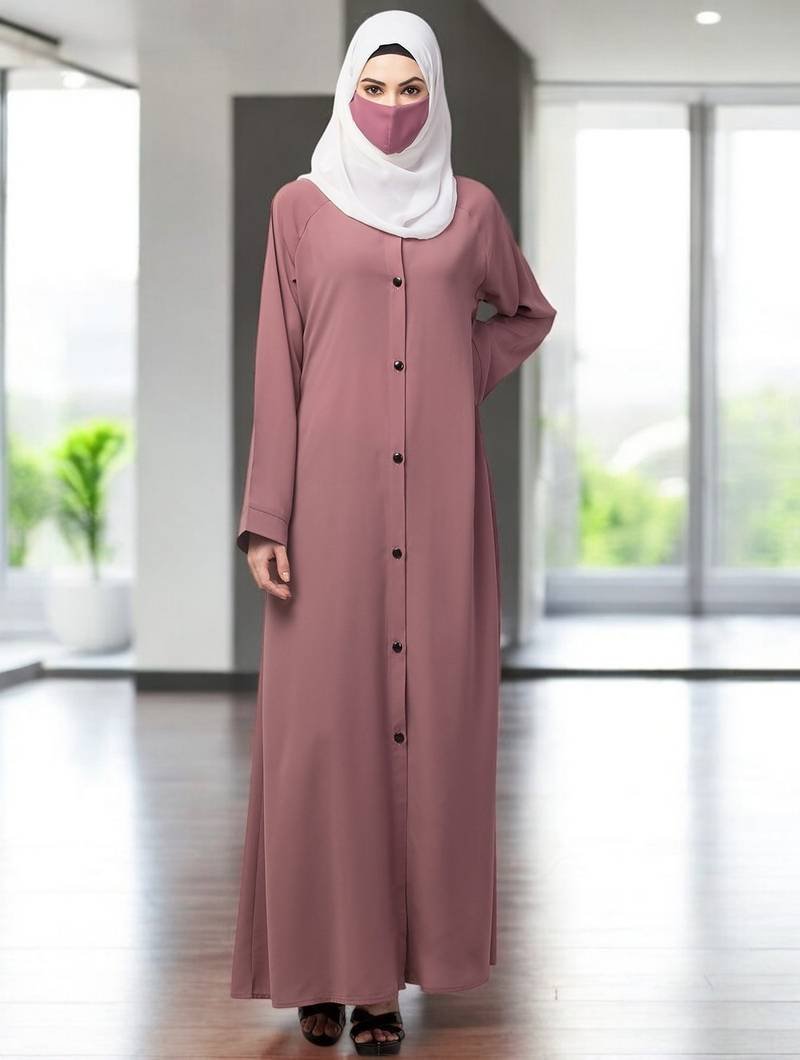 Elegant Pink Abaya for Women | Stylish Modest Wear Now on Mirraw