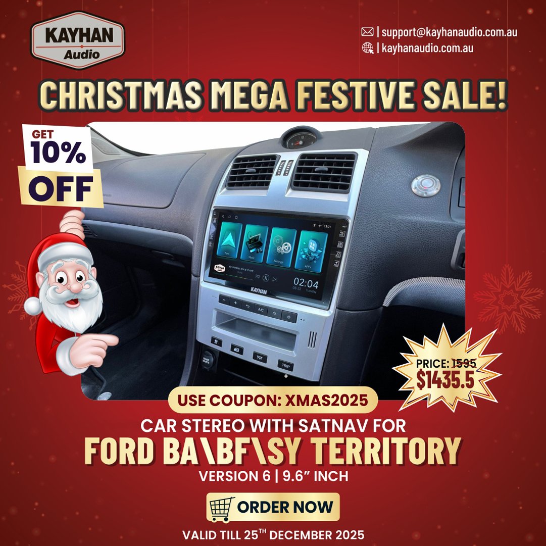 “Christmas Mega Sale: Ford BA / BF / Territory 9.6″ Stereo”
