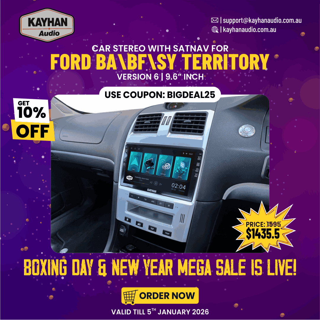 Upgrade Your Ford BA/BF/SY Territory with a 9.6” Smart Car Stereo – Boxing Day Mega Deal!