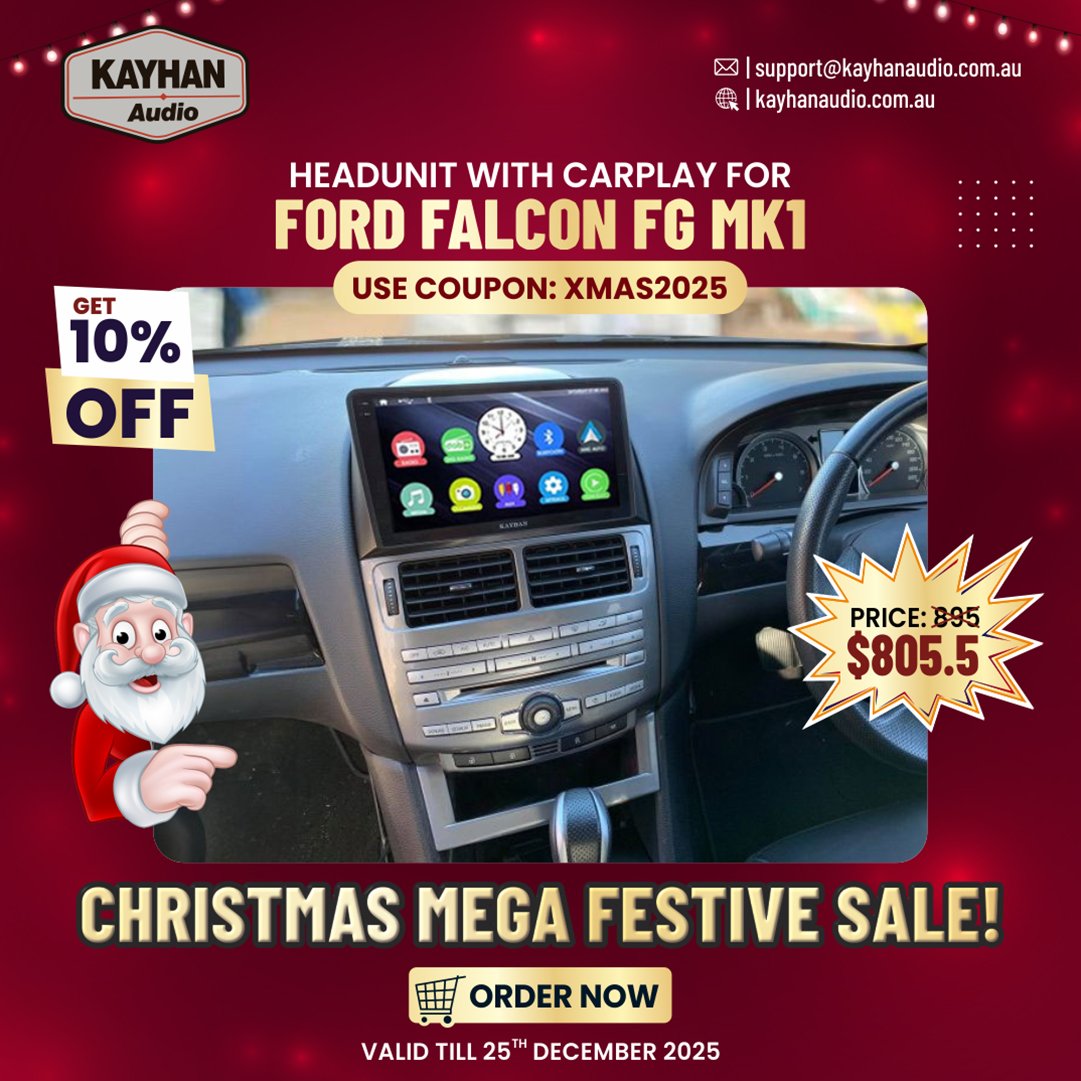 🎄 Ford Falcon FG MK1 CarPlay Head Unit – Christmas Sale On Now!