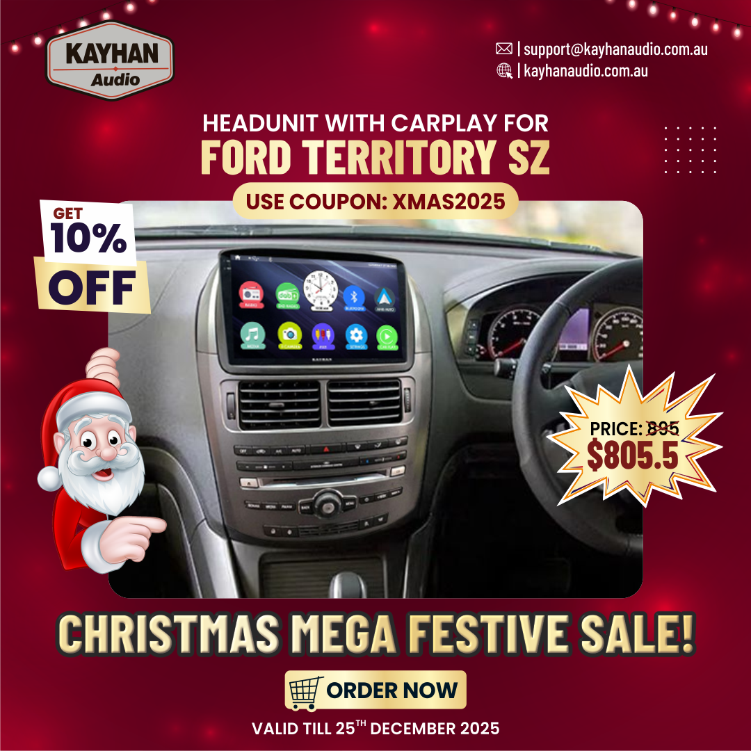 Christmas Mega Festive Sale: 10% Off Ford Territory SZ CarPlay Headunit