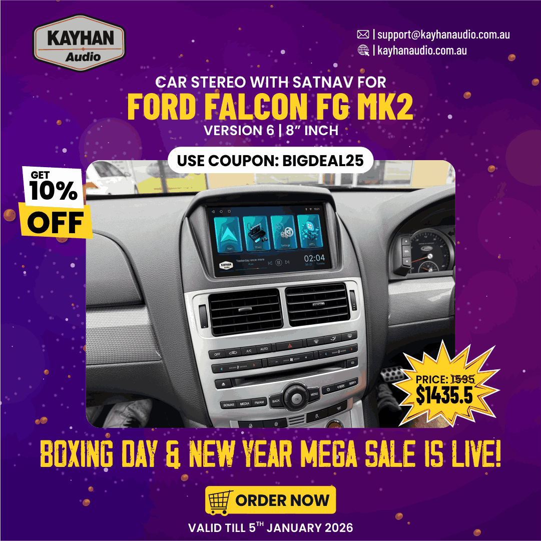 Smart 8” Infotainment Upgrade for Ford Falcon FG MK2