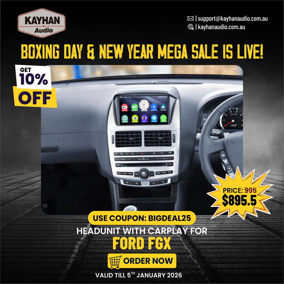 🚗 Boxing Day & New Year Mega Sale – Apple CarPlay Headunit for Ford FGX