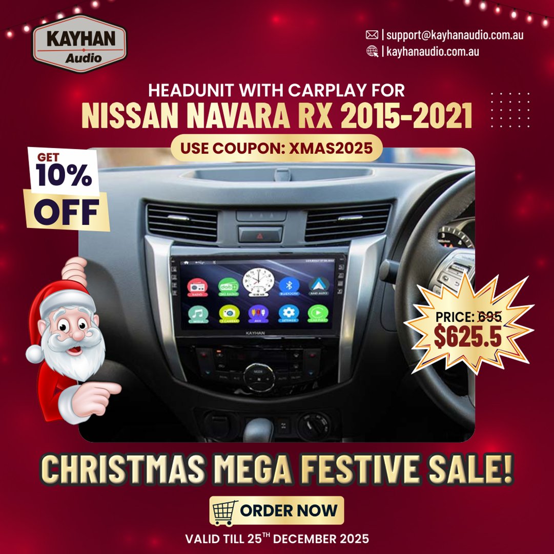 🌟 Jingle All the Way to Modern Drives: Nissan Navara RX (2015-2021) CarPlay Headunit