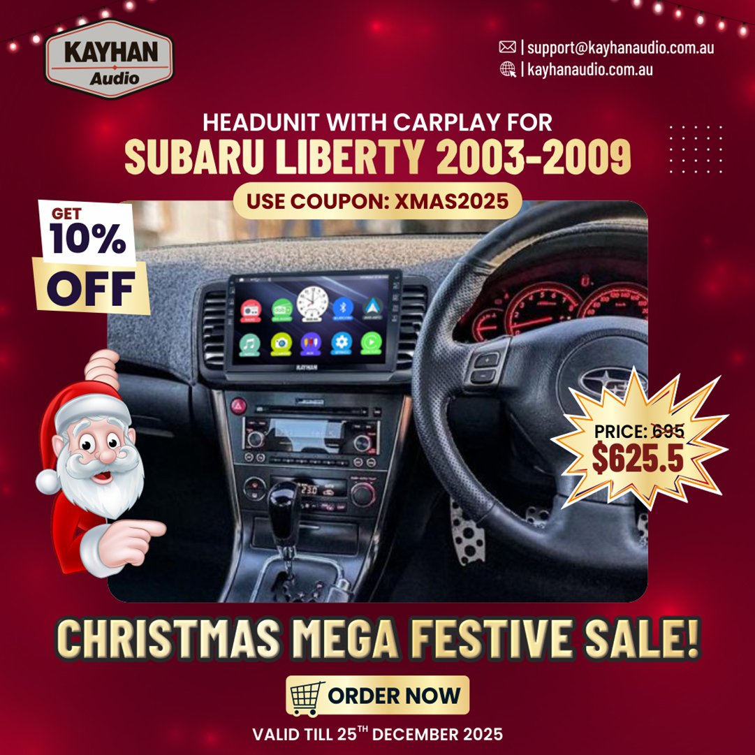 🔔 Christmas Mega Deal: Subaru Liberty 2003-2009 Headunit with Wireless CarPlay – Only $625.50