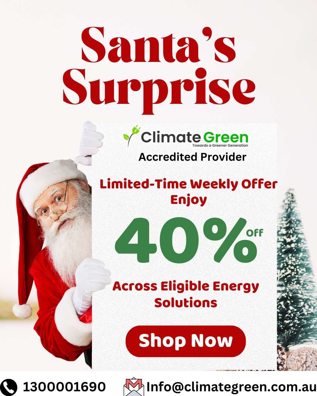 🎅 Santa’s Surprise from Climate Green – Save 40%! Upgrade your home this Christmas with energy-eff