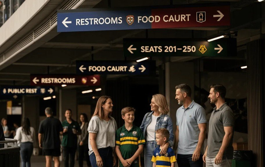 Clear Directional Signs Boost Stadium Experience & Safety