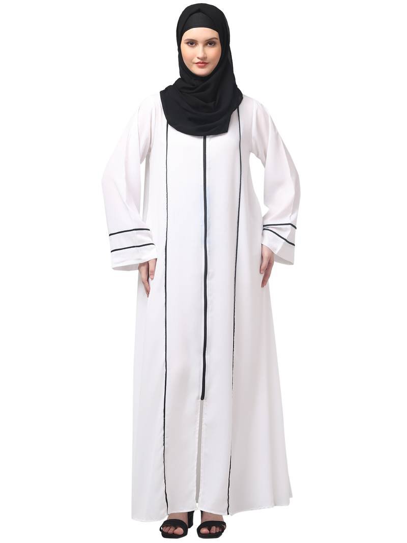 White Abaya for Women – Elegant Abaya Dress by Mirraw, 20% Off