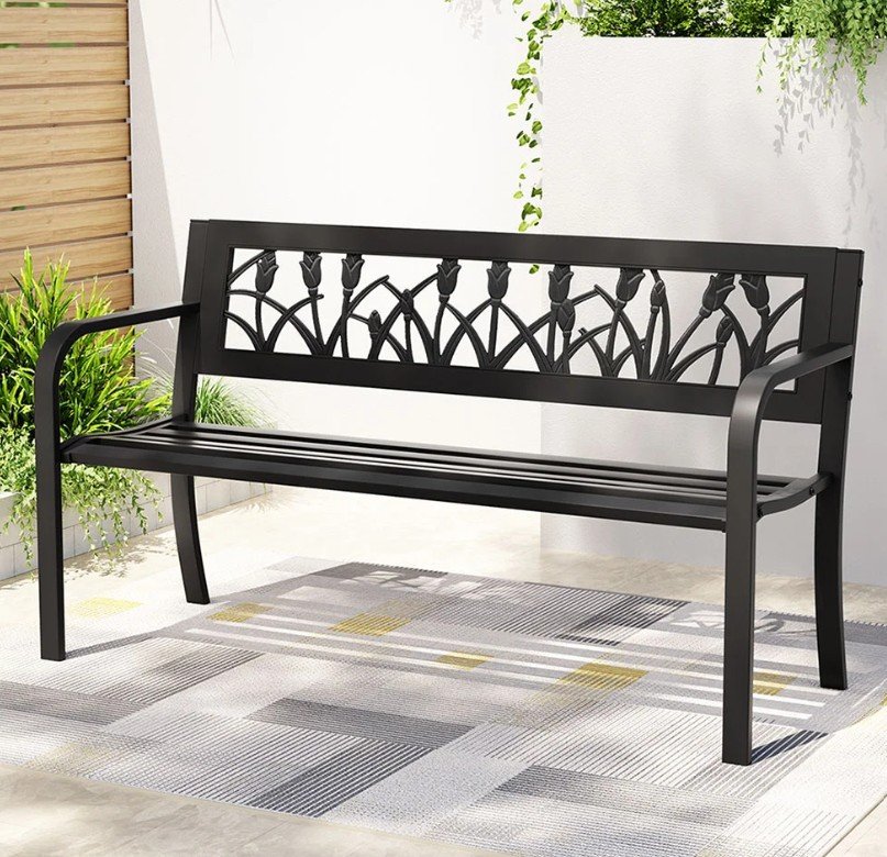 Gardeon 2-Seater Steel Garden Bench – Stylish & Durable