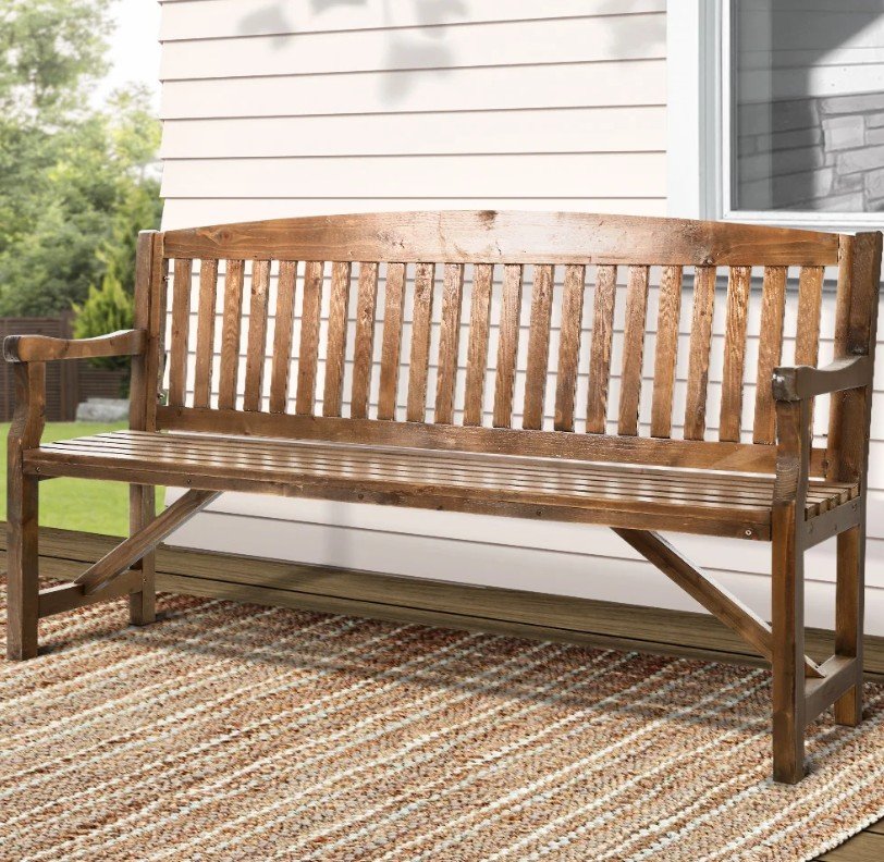 Gardeon 5FT Wooden Outdoor Garden Bench – Natural Finish
