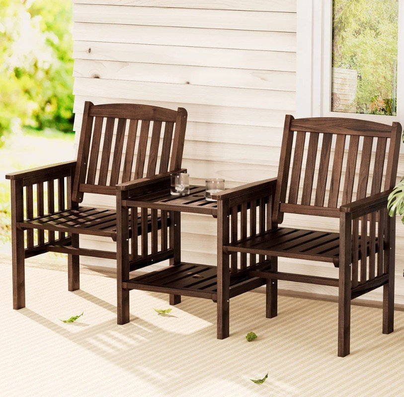 Gardeon Outdoor Garden Bench Loveseat Patio Furniture Set