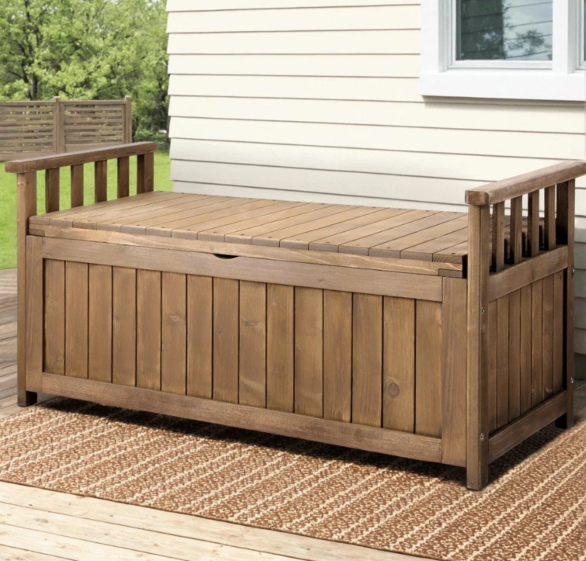 Gardeon Wooden Outdoor Storage Bench Box for Garden Use