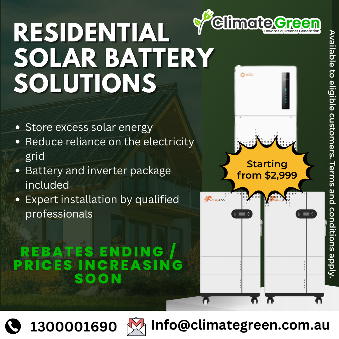 Residential Solar Battery Solutions – From $2,999*